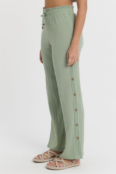 Heaven Ephesus Muslin Buttoned Wide Leg Trousers - 2100