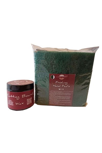 woodworker Kit Pentru Intretinere Mobilier Lemn, Prep'n'shine-cutting Board Wax & Hand Pad’s Mix, 200 ml