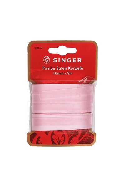 SİNGER Singer Pink Satin Ribbon - 10mm x 3m (300-74)