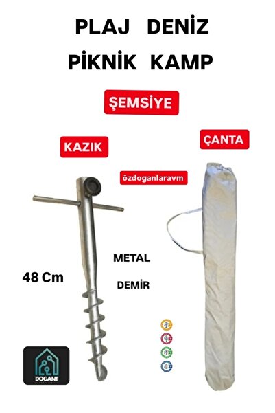 Dogant Plaj Bahçe Balkon Şemsiye Çantası ve Şemsiye  Yer Kazıgı