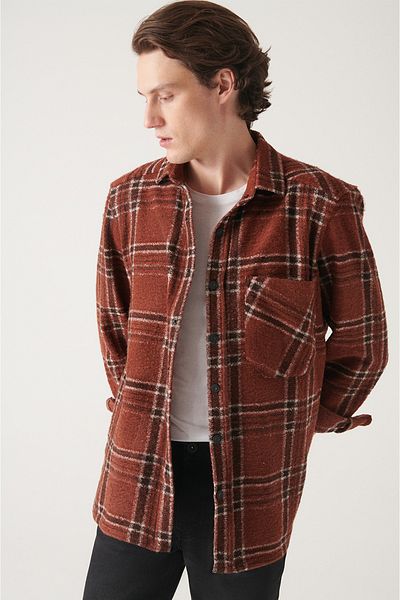 Avva Koszula męska Tile Lumberjack Pocket A22Y2035
