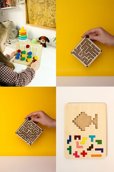 Store 15 Piece Wooden Educational Toy Set – Special Educational Materials for Daycare and Kindergartens