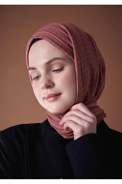 Modakaşmir Σάλι Misto Cotton Marsala Color