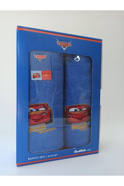 Özdilek Özdilek Cars Mc Queen Licensed Beach Size Bath Towel Set - Blue