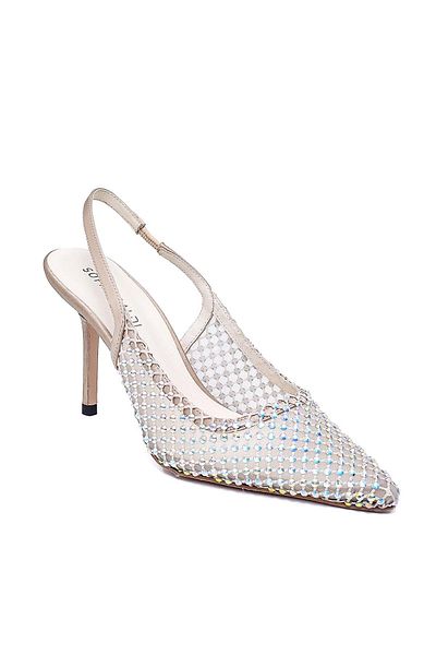 Sofia Baldi Evens Beige Textile Women's Stiletto & Evening Dress