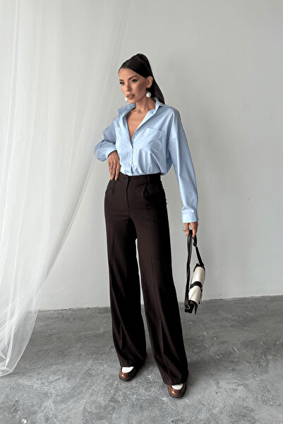 Paw Garage Women's Sindy Palazzo Model Fabric Pants