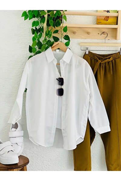 modakayra Дамска ABS Бойфренд Бяла Тесютър Риза