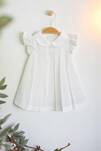Mymio %100 Pamuk Bebe Yaka Petit Tül ve Astarlı Bebek/Çocuk Elbise 1. Sınıf