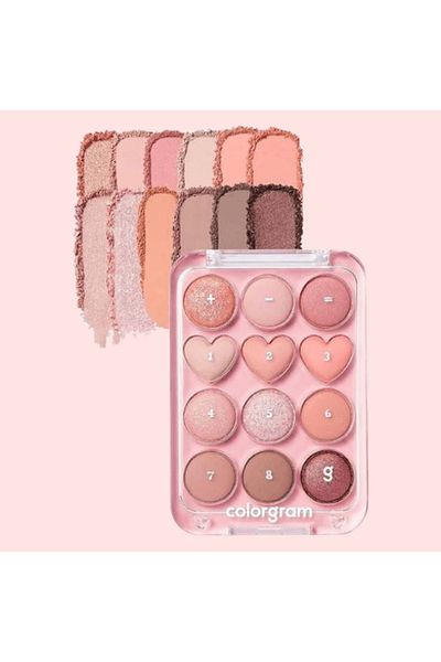 Beauty Glazed Eyeshadow Palette, Colorgram, Pin Point Eyeshadow Palette, 12g 01