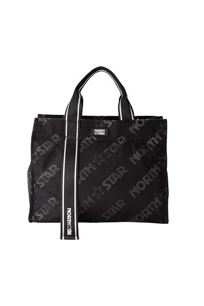 BATA Patterned Top Handle Tote Bag With Strap Black