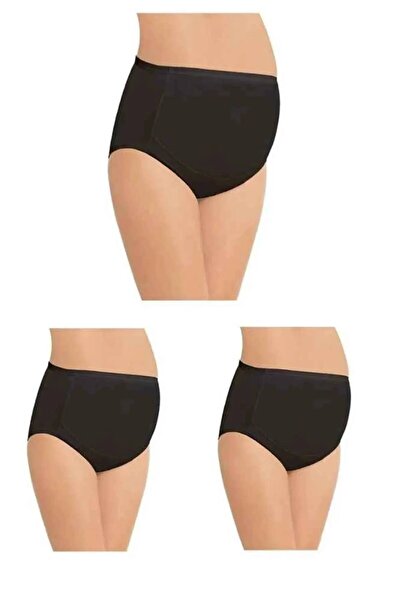 BORDO Underwear Poffibaby Kadın Pamuklu Likralı Toparlayıcı Hamile Külodu 3 adet