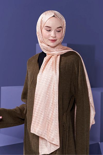 Modakaşmir Şal jacquard bej nisip