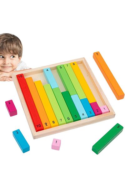 Mubei Number Learning Sticks | Creative Math Learning Fun Kit, Colourful Numerical Rods for Early Developm