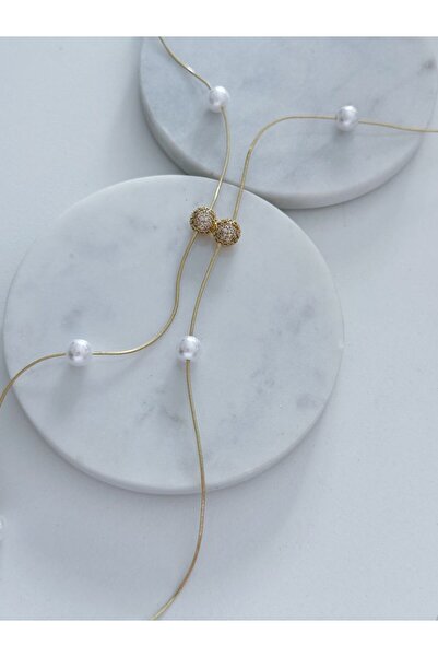 CHARMLUCKY Pearl Y Necklace