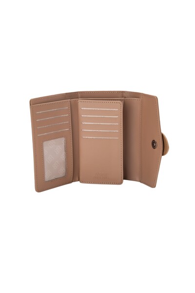 BATA Textured Tri-fold Wallet Beige