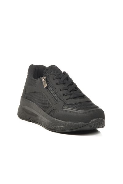 WALKWAY 2420 g Black Nubuck Kids Sneakers