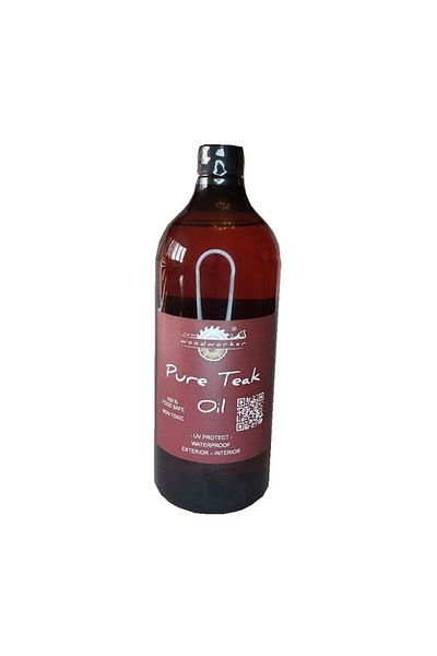 woodworker Ulei pur de tec, 1000 ml, pentru prelucrarea lemnului
