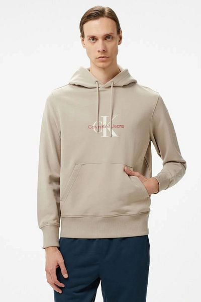 Calvin Klein Ck Jeans Distressed Monologo Hoodie Ανδρικό γκρι φούτερ J30j326875-pcf