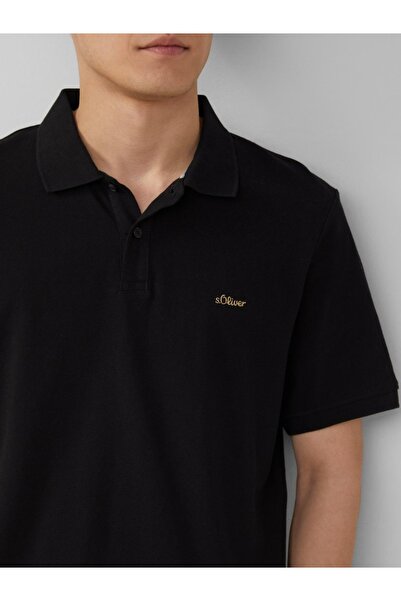 s.Oliver Men's polo shirt, Regular fit cotton, Black, 3XL