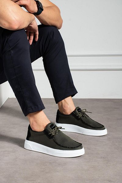 L.A Polo Khaki knit men's loafer
