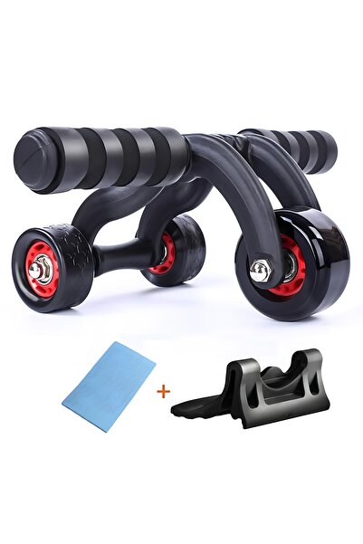 Fitness pro بكرة تمارين البطن ثلاثية العجلات مع سجادة للركبة بالإضافة إلى أدا...