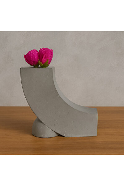 KARRA Suport pentru lumânări din beton minimalist, 9,5 cm, 2 bucăți