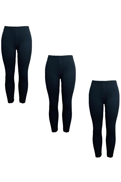 City Rose Fashion 3 قطع من السراويل الداخلية الطويلة القطن بنسبة 100% مع حزام خصر مطاطي للنساء باللون الأسود