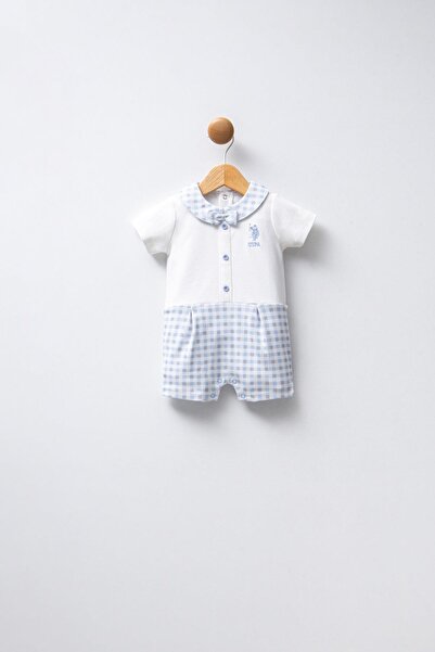 U.S. Polo Assn. U.S Polo Assn Baby Boy Polo Collar Jumpsuit, 100% Cotton / 10...