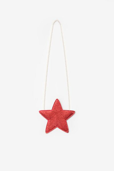 Le Mabelle Red Glitter Girl's Star Bag