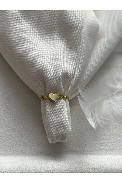 PelvedDesign خاتم سلك ذهبي بتفاصيل قلب مصنوع يدويًا