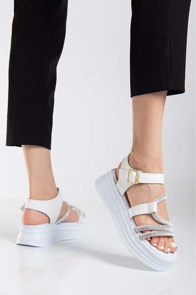 DADWOLF Stone Platform Wedge Sandals