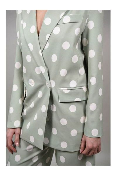 LUMİNA ROMA POLKA DOT SUIT JACKET S Green