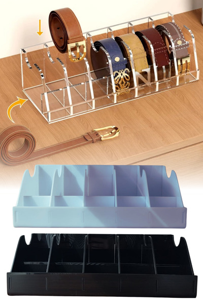 omilife Organizator de machiaj pentru bijuterii pentru ciorapi cu centură alb...