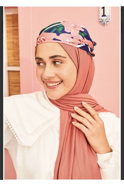 Modakaşmir Χτενισμένο βαμβακερό σάλι Dusty Rose Color
