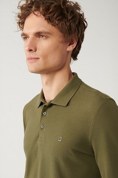 Avva Men's Khaki 3-Button 100% Cotton Basic Sweatshirt E 001003