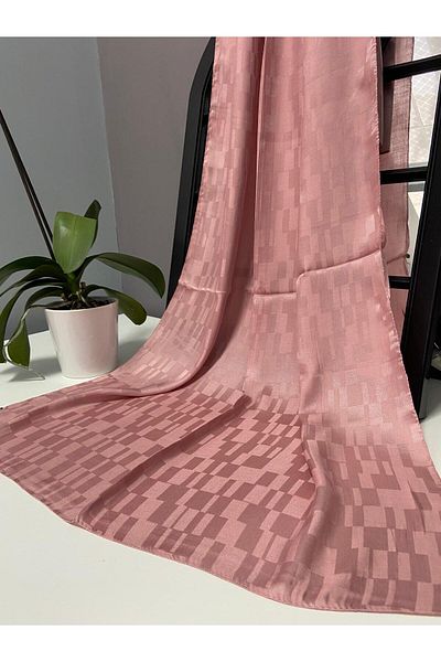 AMİNENESİL Σάλι Jacquard Levidor σε πούδρα