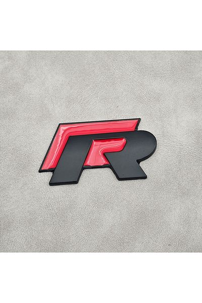 Choice Sticker Red Black 3d Metal Logo R Emblem Car Front Grill Badge Rear Trunk Sticker For Volkswagen Vw