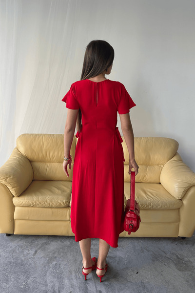 Paw Garage Women's Luna Belted Ayrobin Fabric Summer Dress