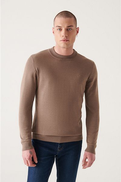 Avva Pánský norkový poloturtleneck svetr E 005021