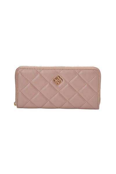 BATA Quilted Zipper Wallet Pink