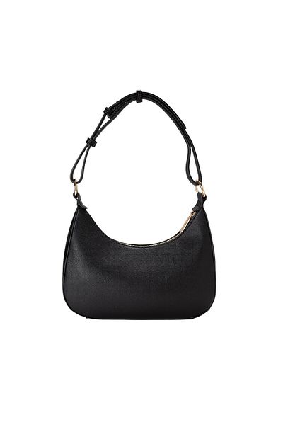 BATA Textured Hobo Bag Black
