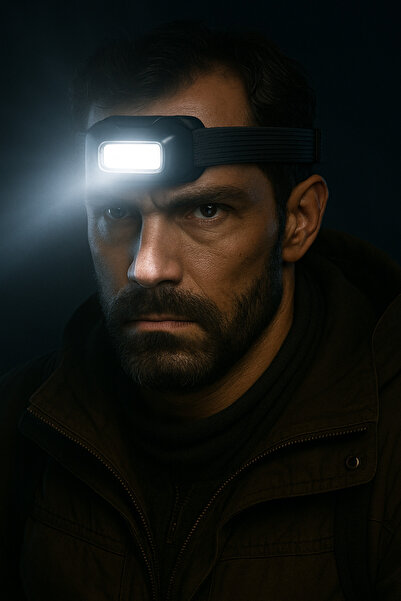 Badem10 Klasik Pilli Kafa Lambası Bisiklet Reflektörü Ledli Kamp Kafa Feneri ...