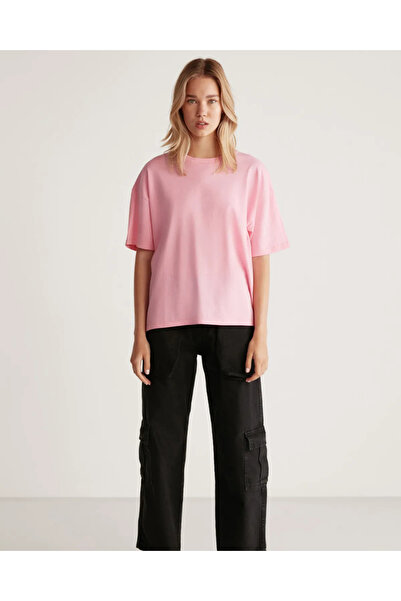 Arz giyim Tricou moale, dar rezistent, cu broderie detaliată, roz