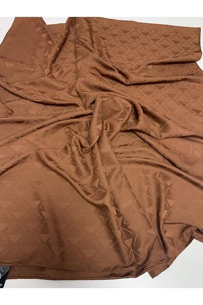 Modakaşmir Silky Jacquard Triangle Pattern Shawl