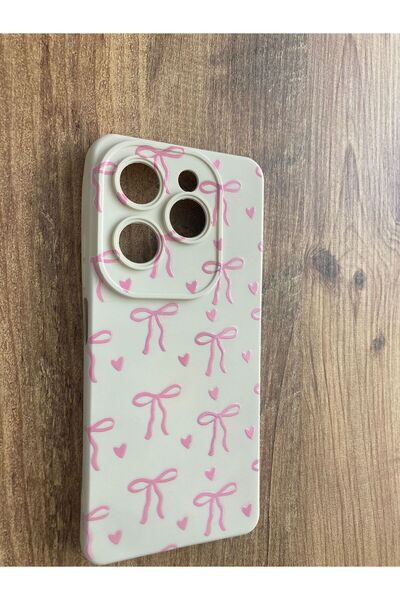 Newon Phone Case Cover for Tecno Spark 20 Pro Ribbon/Bow Printed Inside Velour Silicone