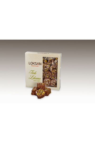 LoKSaN Turkish Delight with Pistachios in Cocoa-Covered Cocoa-Covered Pistachios 300 Gr (Pistachio Dream)