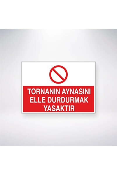 Reysa Tasarım من ممنوع إيقاف المرآة يدويًا ملصق 20X28 سم