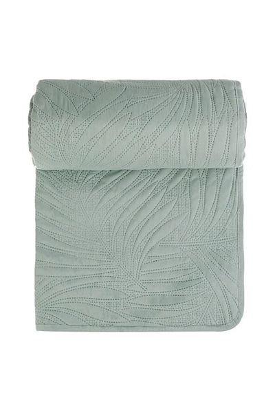 OEM Double bedspread with 2 sides, embossed pattern, 220x240 cm, Mint green