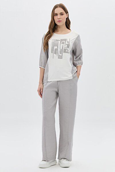 DAIDO Μπλουζάκι με στάμπα από πέτρα με γκαρντίλι Truvakar Grey