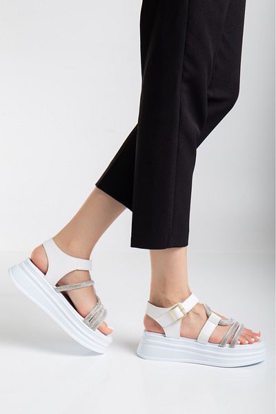 DADWOLF Stone Platform Wedge Sandals